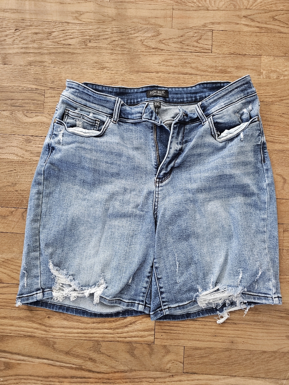 Judy Blue Distressed Denim Shorts 2XL